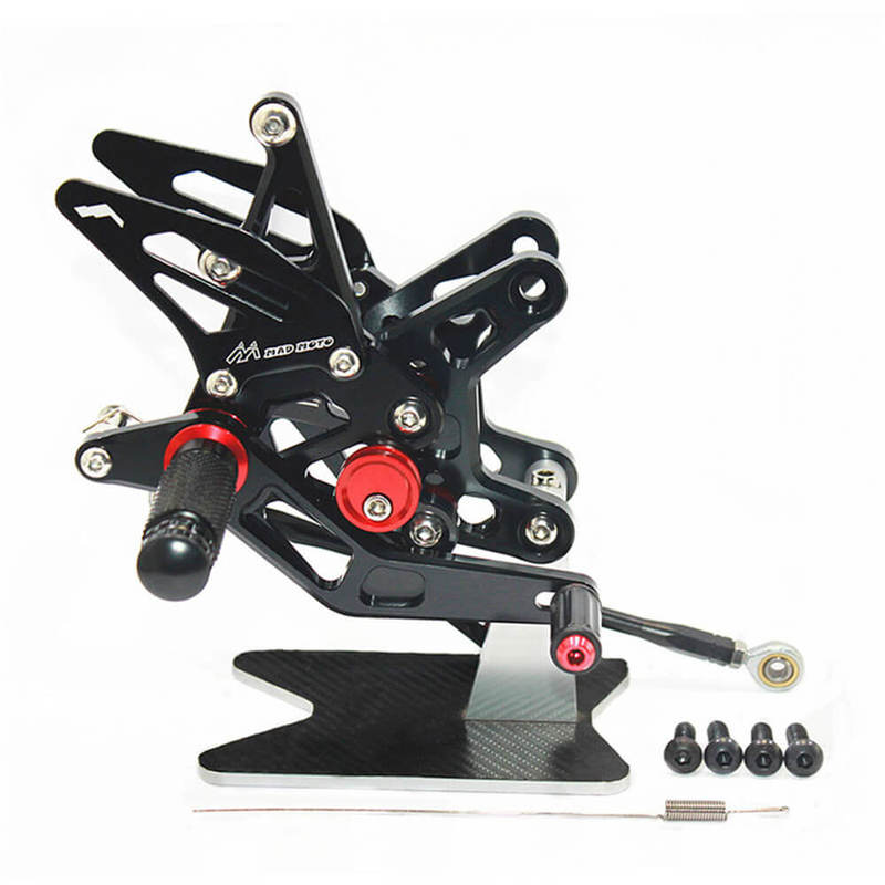 Rearsets Foot Pegs CNC Motorcycle Accessories Adjustable Rear Set FootPegs  For Kawasaki ZX6R 2007-2008