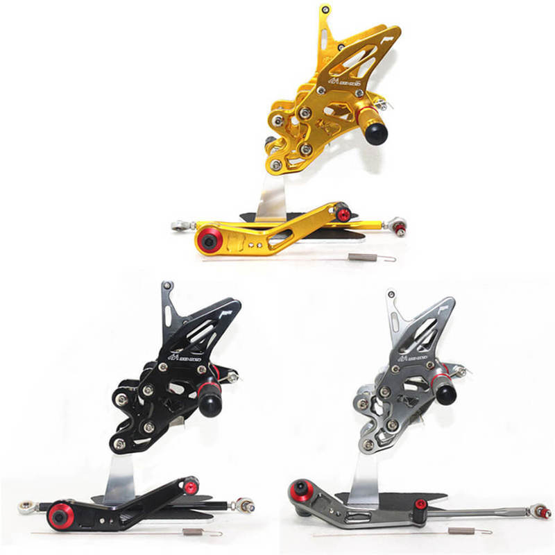 Rearsets Foot Pegs CNC Motorcycle Accessories Adjustable Rear Set FootPegs For Suzuki GSXR600 GSXR750 2011-2018