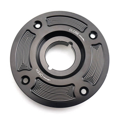 CNC Aluminum Billet Keyless Twist off Gas Fuel Tank Cap Cover For Suzuki SV650 99-02 / GSXR1000 01-02 / GSXR600 97-03 / TL1000 R S 97-03 / GSF1200 01-04 / HAYABUSA 99-07