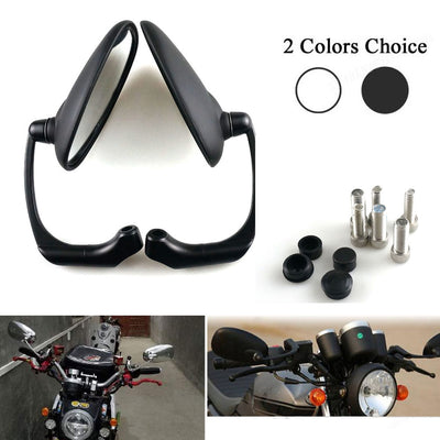 Motorcycle Universal Mirrors Fit For 8/10mm Rearview Side Mirrors Motorbike Mirrors Black