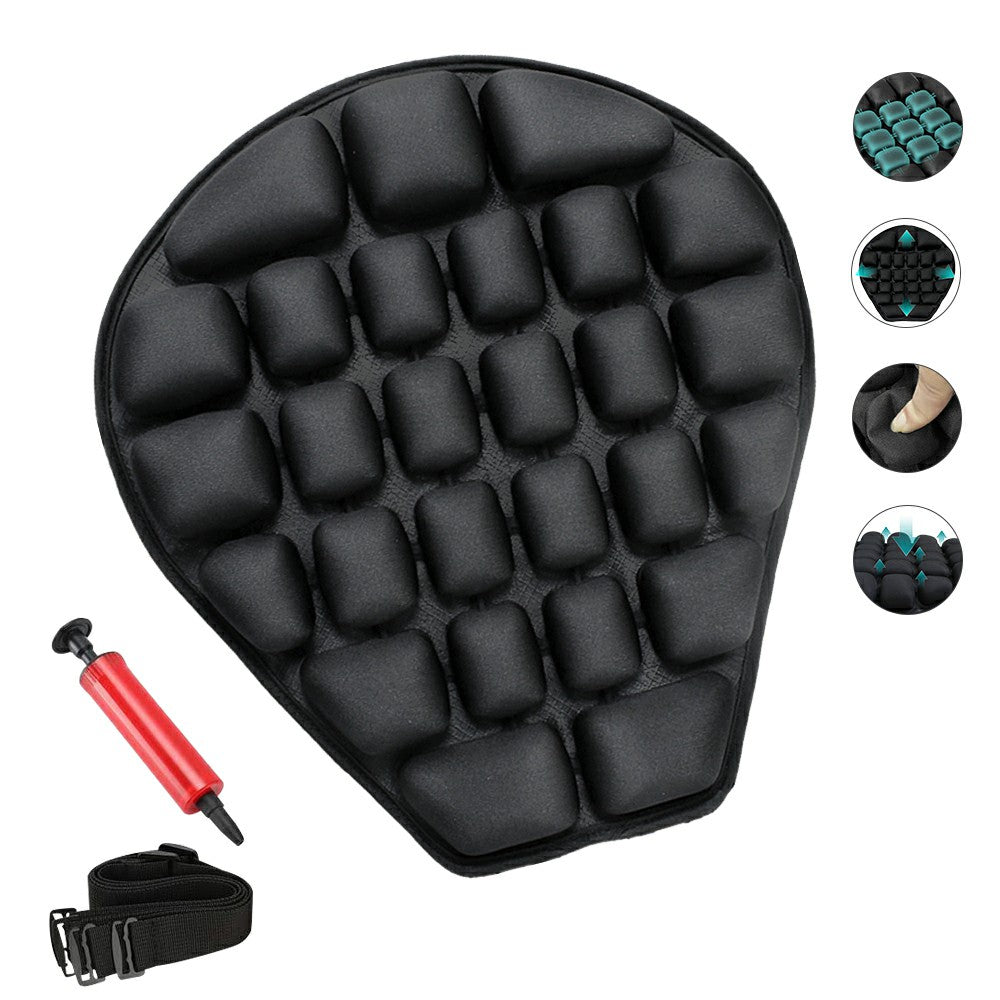 Motorcycle Seat Cushion Air Seats Pressure Relief, Water Fillable Cooling Down Seat Pad,Shock Absorption, Water Inflatable Suitable for Cruiser Touring Saddles