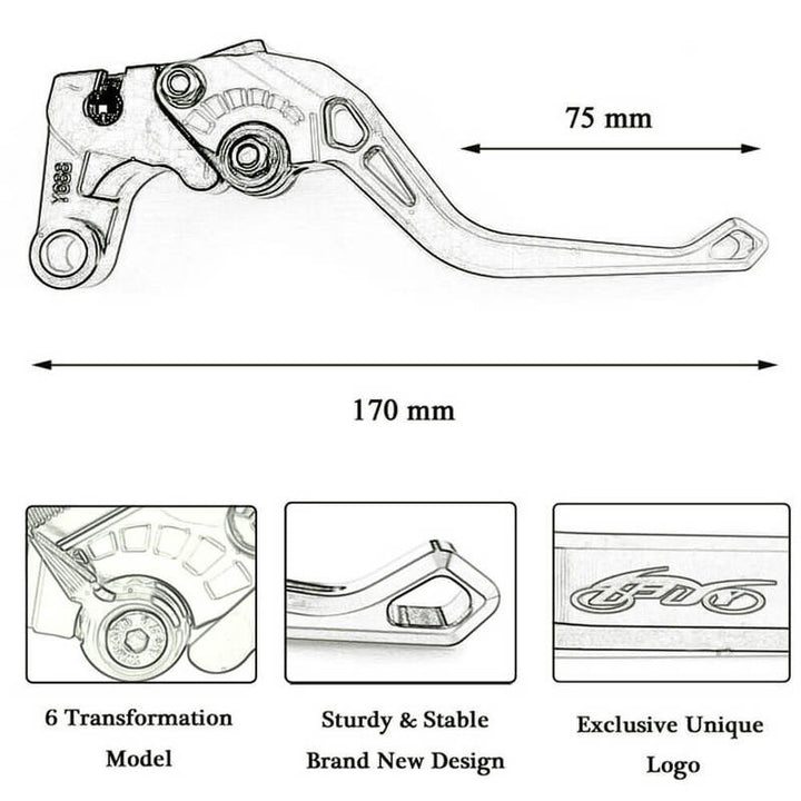 CNC Motorcycle Clutch Brake Lever For SUZUKI DL1000 V-STROM 2002-2018 GSF1200 BANDIT 2001-2006 GSF1250 BANDIT 2007-2015 GSX1250 F SA ABS 2010-2016