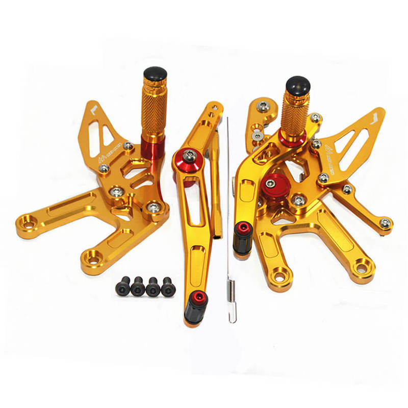 Rearsets Foot Pegs CNC Motorcycle Accessories Adjustable Rear Set FootPegs For Yamaha YZF R6 2017-2018