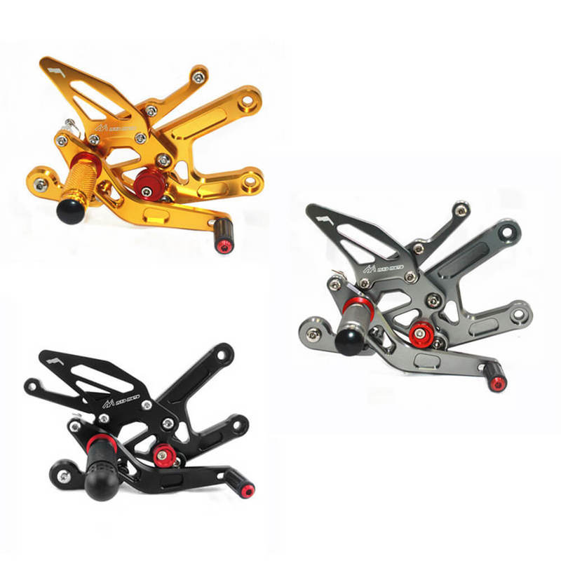 Rearsets Foot Pegs CNC Motorcycle Accessories Adjustable Rear Set FootPegs For Yamaha YZF R6 2017-2018