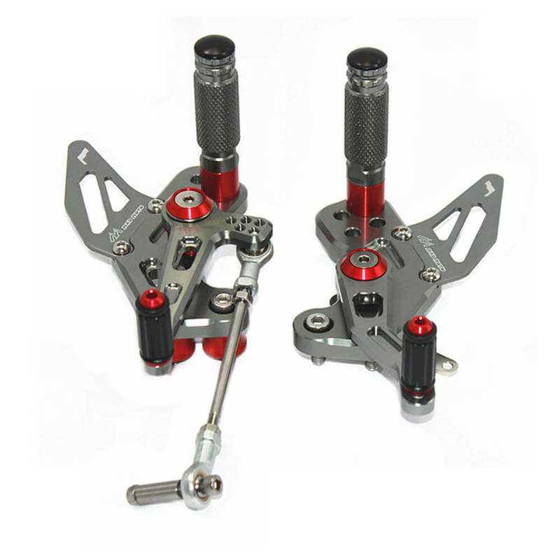 Rearsets Foot Pegs CNC Motorcycle Accessories Adjustable Rear Set FootPegs For Kawasaki Z125 2016-2018