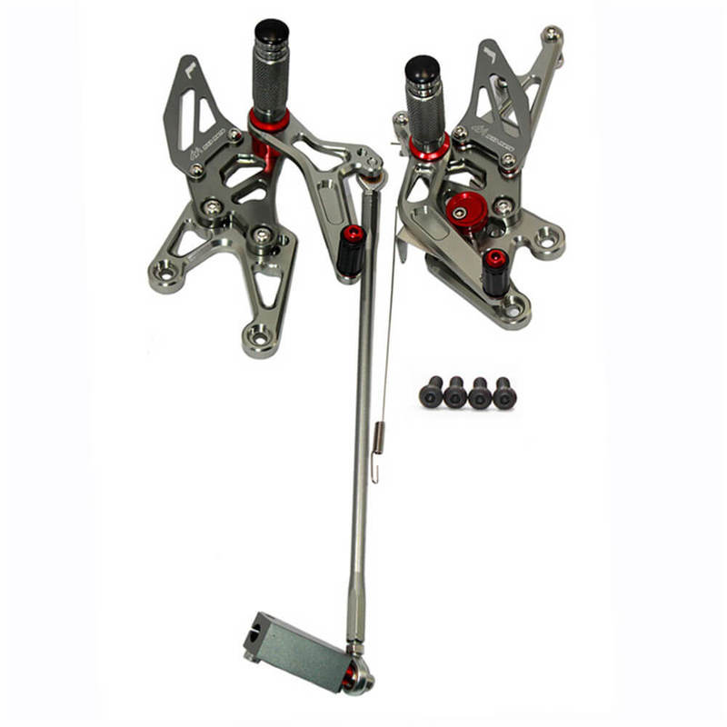 Rearsets Foot Pegs CNC Motorcycle Accessories Adjustable Rear Set FootPegs For Yamaha YZF R1 2007-2008