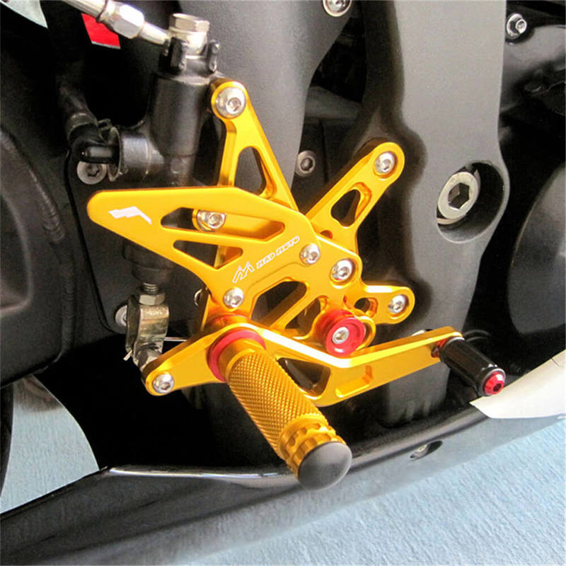 Rearsets Foot Pegs CNC Motorcycle Accessories Adjustable Rear Set FootPegs For Kawasaki ZX6R 2007-2008