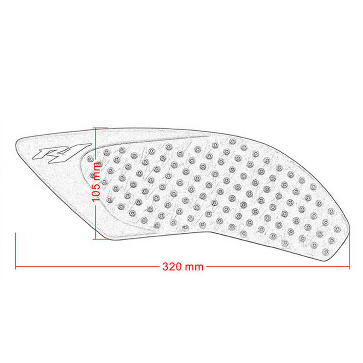 Motorcycle Waterproof Rubber 3D Fuel Gas Tank Side Pad Cover Knee Protection For Yamaha YZF R1 YZF-R1 2015 2016