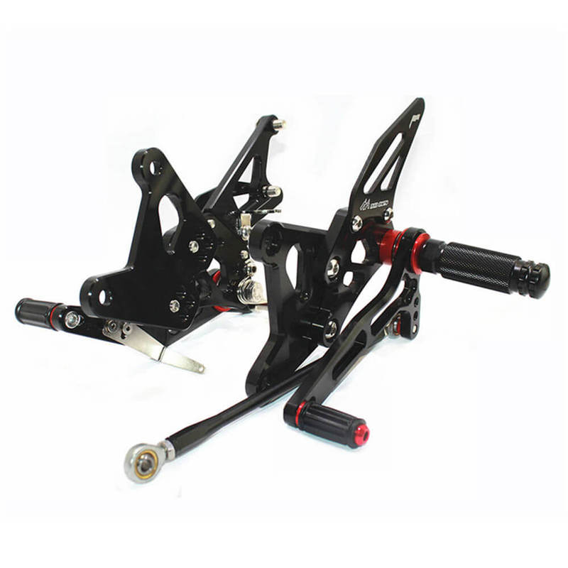 Rearsets Foot Pegs CNC Motorcycle Accessories Adjustable Rear Set FootPegs For Kawasaki ZX636 ZX6R 2005-2006