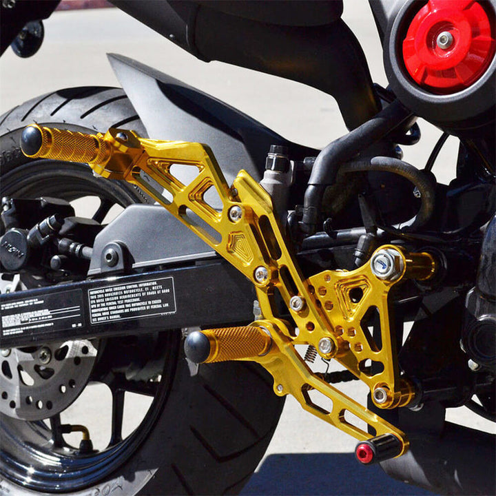 Rearsets Foot Pegs CNC Motorcycle Accessories Adjustable Rear Set FootPegs For Honda GROM MSX125 2013-2015