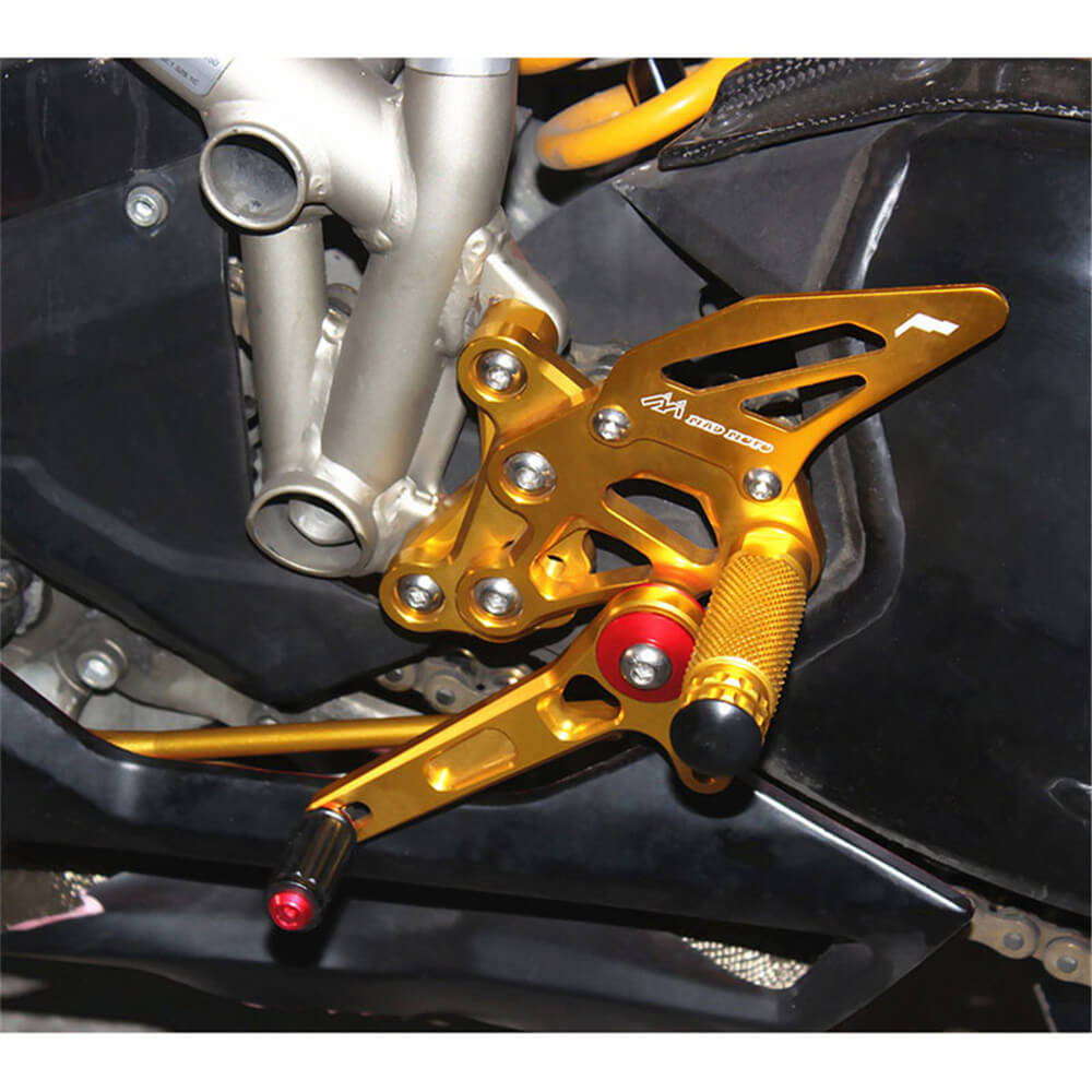 Rearsets Foot Pegs CNC Motorcycle Accessories Adjustable Rear Set FootPegs For Ducati 1098 1098S 2007-2008 1098R 2008-2009 1198 2009-2011 848 2008-2010 848 EVO 2011-2013