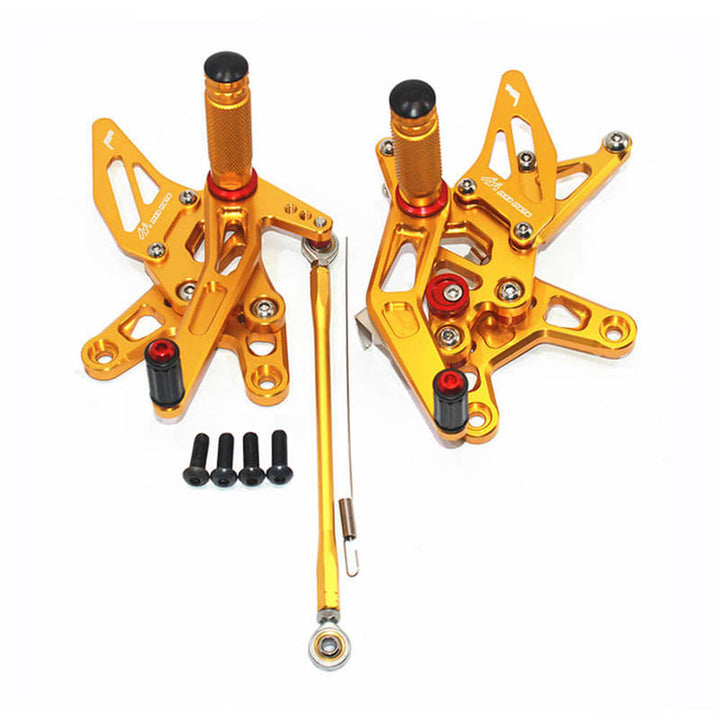 Rearsets Foot Pegs CNC Motorcycle Accessories Adjustable Rear Set FootPegs For Kawasaki ZX6R 2007-2008