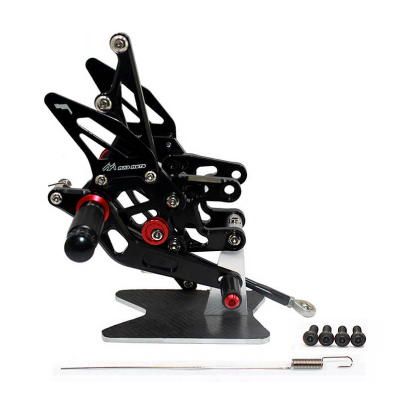 Rearsets Foot Pegs CNC Motorcycle Accessories Adjustable Rear Set FootPegs For Kawasaki ZX10R 2004-2005