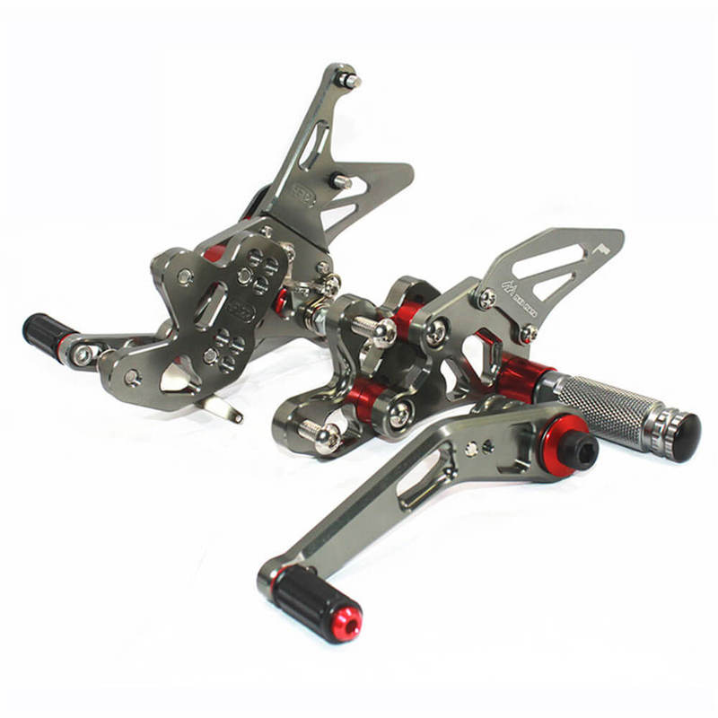 Rearsets Foot Pegs CNC Motorcycle Accessories Adjustable Rear Set FootPegs For Suzuki GSXR600 GSXR750 2006-2010