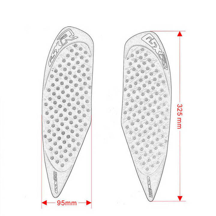 Motorcycle Waterproof Rubber 3D Fuel Gas Tank Side Pad Cover Knee Protection For Suzuki GSXR600 GSXR700 K6 2006 2007