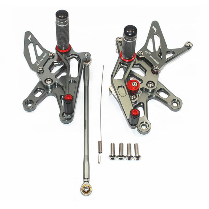 Rearsets Foot Pegs CNC Motorcycle Accessories Adjustable Rear Set FootPegs For Kawasaki ZX10R 2006-2007